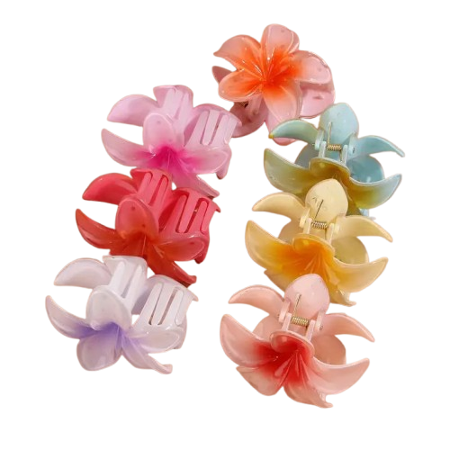 4 Pcs Hawaiian Flower Hair Clips